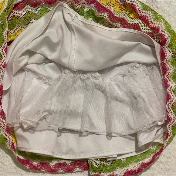 Rare Editions Girls Dress with Multi Colors of Spring and a Front Flower Size 2T - Picture 6 of 8